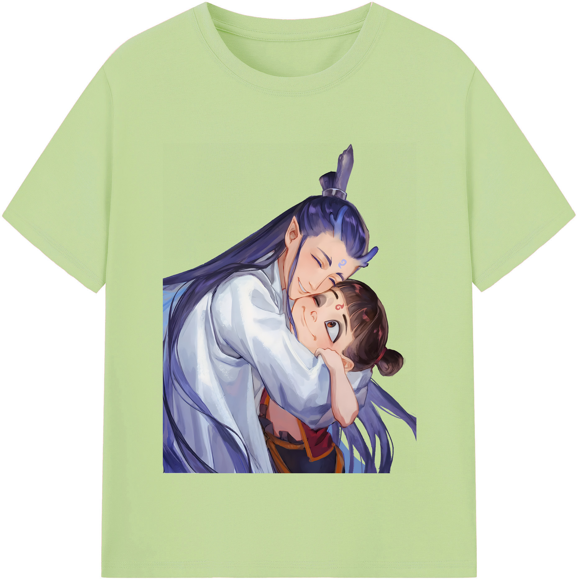 （画像用） Ne Zha 2 ナタ 魔童の大暴れ 綿100％半袖Tシャツ（フロントプリント）